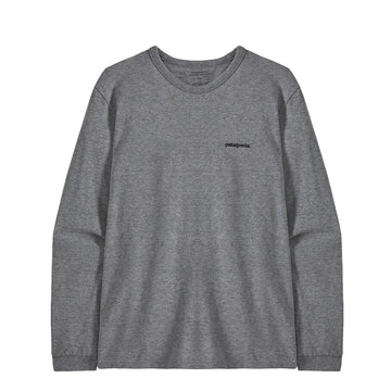 Patagonia Womens L/S P-6 Logo Responsibili-Tee Gravel Heather - Parasol Store