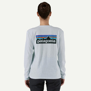 Patagonia Womens L/S P-6 Logo Responsibili-Tee White - Parasol Store