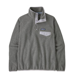 Patagonia Womens Lightweight Synchilla Snap-T Fleece Pullover Nickel w/Permafrost Purple - Parasol Store