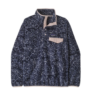 Patagonia Womens Lightweight Synchilla Snap-T Fleece Pullover Saxifrage / Sunken Blue