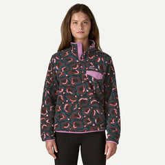 Patagonia Womens Lightweight Synchilla Snap-T Fleece Pullover Soft Spirea Dried Vanilla - Parasol Store