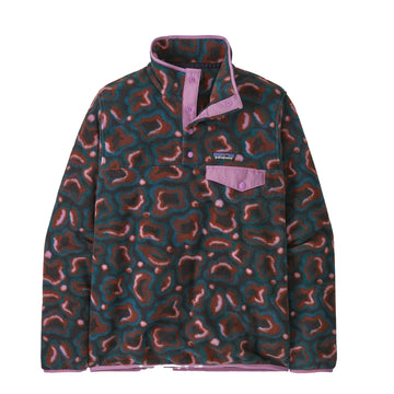 Patagonia Womens Lightweight Synchilla Snap-T Fleece Pullover Soft Spirea Dried Vanilla - Parasol Store