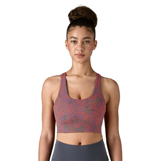 Patagonia Womens Maipo Mid Impact Bra Sea Run Potters Red - Parasol Store
