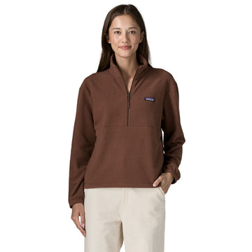 Patagonia Womens Micro D 1/2 Zip Fleece Pullover Berm Brown