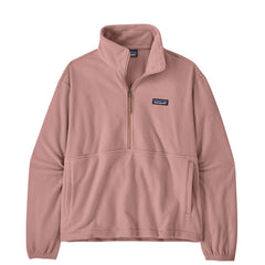 Patagonia Womens Micro D 1/2 Zip Fleece Pullover Fuzzy Mauve