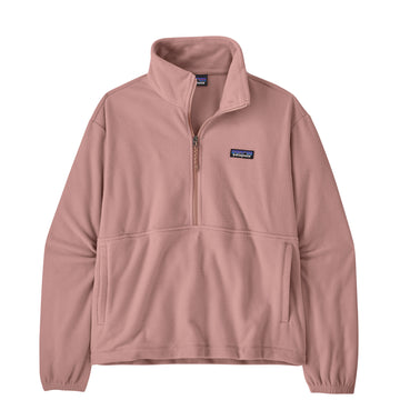 Patagonia Womens Micro D 1/2 Zip Fleece Pullover Fuzzy Mauve