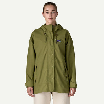 Patagonia Womens Outdoor Everyday Rain Jacket Caper Green - Parasol Store