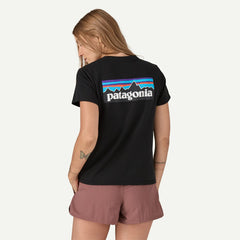 Patagonia Womens P-6 Logo Responsibili-Tee Black - Parasol Store