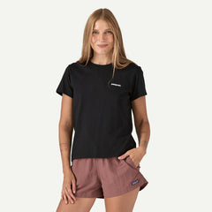 Patagonia Womens P-6 Logo Responsibili-Tee Black - Parasol Store