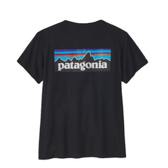 Patagonia Womens P-6 Logo Responsibili-Tee Black - Parasol Store