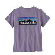 Patagonia Womens P-6 Logo Responsibili-Tee Concrete Purple