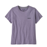 Patagonia Womens P-6 Logo Responsibili-Tee Concrete Purple