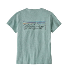 Patagonia Womens P-6 Logo Responsibili-Tee P-6 Outline Virtually Blue - Parasol Store