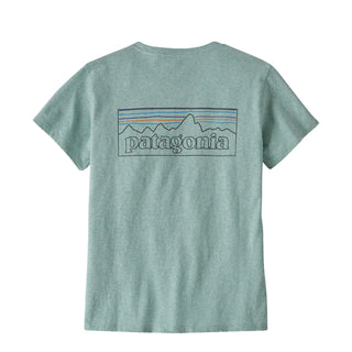 Patagonia Womens P-6 Logo Responsibili-Tee P-6 Outline Virtually Blue - Parasol Store