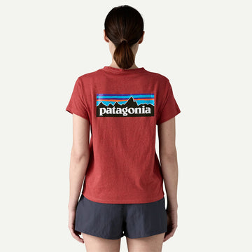 Patagonia Womens P-6 Logo Responsibili-Tee Potters Red - Parasol Store