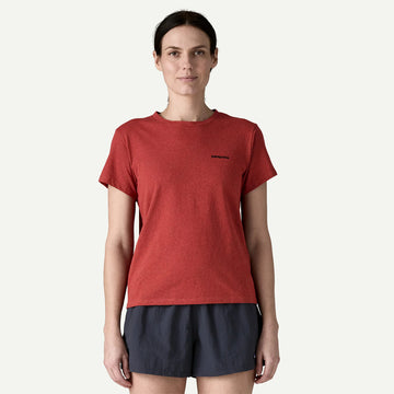 Patagonia Womens P-6 Logo Responsibili-Tee Potters Red - Parasol Store