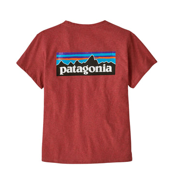 Patagonia Womens P-6 Logo Responsibili-Tee Potters Red - Parasol Store