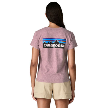 Patagonia Womens P-6 Logo Responsibili-Tee Quiet Violet