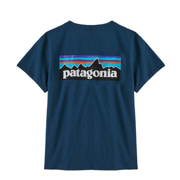Patagonia Womens P-6 Logo Responsibili Tee Tidepool Blue - Parasol Store