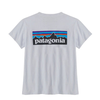 Patagonia Womens P-6 Logo Responsibili Tee White - Parasol Store
