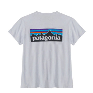 Patagonia Womens P-6 Logo Responsibili Tee White - Parasol Store