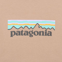 Patagonia Womens Pastel P-6 Logo Organic Crew T-Shirt Pamp Tan - Parasol Store