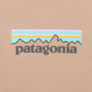 Patagonia Womens Pastel P-6 Logo Organic Crew T-Shirt Pamp Tan - Parasol Store
