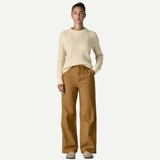 Patagonia Womens Point Reyes Canvas Wide-Leg Pants Nest Brown - Parasol Store