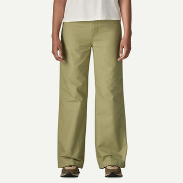 Patagonia Womens Point Reyes Canvas Wide Leg Pants Gumtree Green