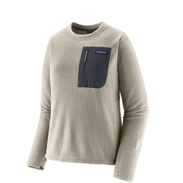 Patagonia Womens R1 Air Fleece Crewneck Birch White