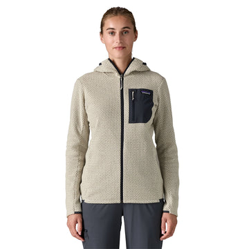 Patagonia Womens R1 Air Fleece Full-Zip Hoody Wool White - Parasol Store