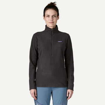 Patagonia Womens R1 Air Fleece Zip-Neck Black - Parasol Store