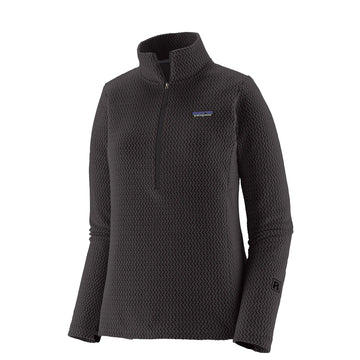 Patagonia Womens R1 Air Fleece Zip-Neck Black - Parasol Store