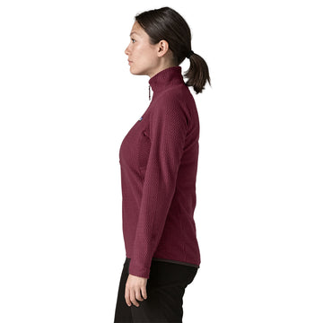 Patagonia Womens R1 Air Fleece Zip-Neck Berry Fig