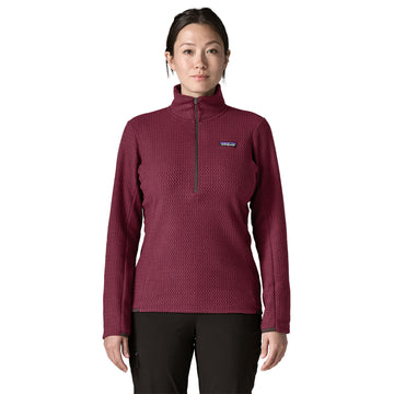 Patagonia Womens R1 Air Fleece Zip-Neck Berry Fig