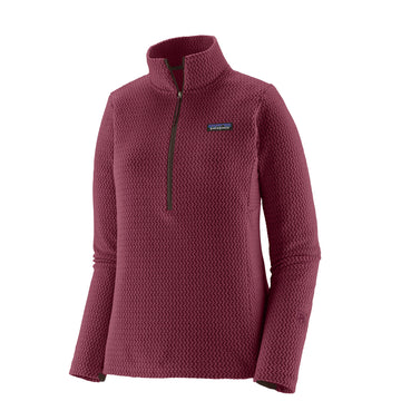 Patagonia Womens R1 Air Fleece Zip-Neck Berry Fig