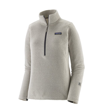 Patagonia Womens R1 Air Fleece Zip-Neck Birch White