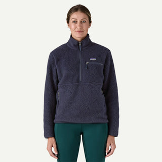 Patagonia Womens Retro Pile Fleece Marsupial Pullover Sunken Blue