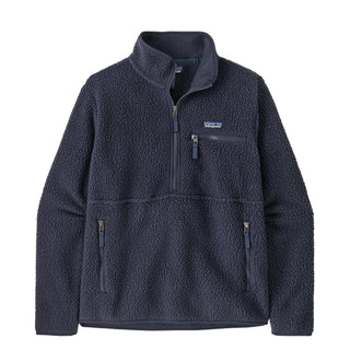 Patagonia Womens Retro Pile Fleece Marsupial Pullover Sunken Blue