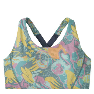 Patagonia Womens Shadowlite Mid Impact Adjustable Bra Moon Tripper Blue Sage