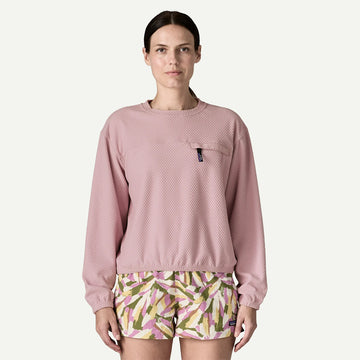 Patagonia Womens Textured Fleece Crewneck Weathered Stone