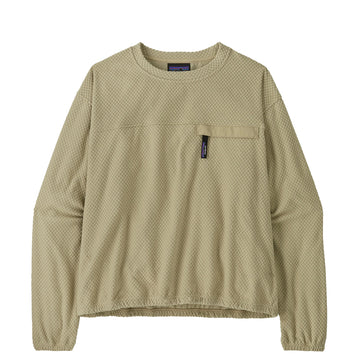 Patagonia Womens Textured Fleece Crewneck Weathered Stone