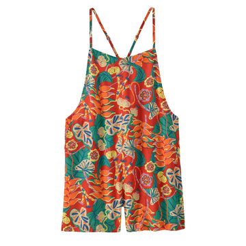 Patagonia Womens Tidal Threads Romper Tropiclimb Hot Ember