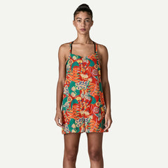 Patagonia Womens Tidal Threads Romper Tropiclimb Hot Ember