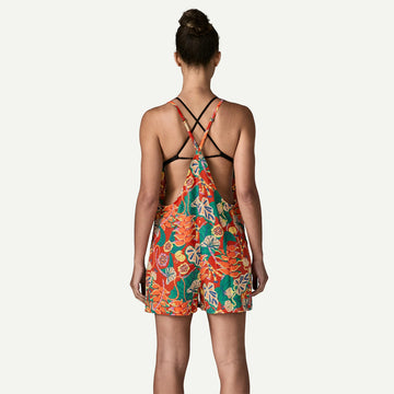 Patagonia Womens Tidal Threads Romper Tropiclimb Hot Ember
