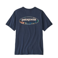 Patagonia '95 Oval Logo T-Shirt New Navy Kaleido - Parasol Store