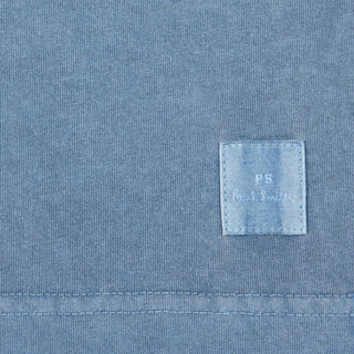 Paul Smith Acid Wash Cotton Polo Shirt Blue - Parasol Store