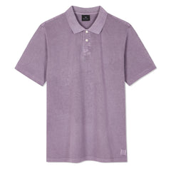 Paul Smith Acid Wash Cotton Polo Shirt Purple - Parasol Store