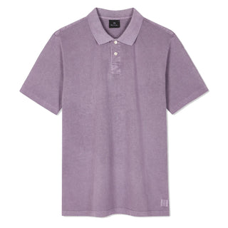 Paul Smith Acid Wash Cotton Polo Shirt Purple - Parasol Store