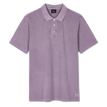 Paul Smith Acid Wash Cotton Polo Shirt Purple - Parasol Store